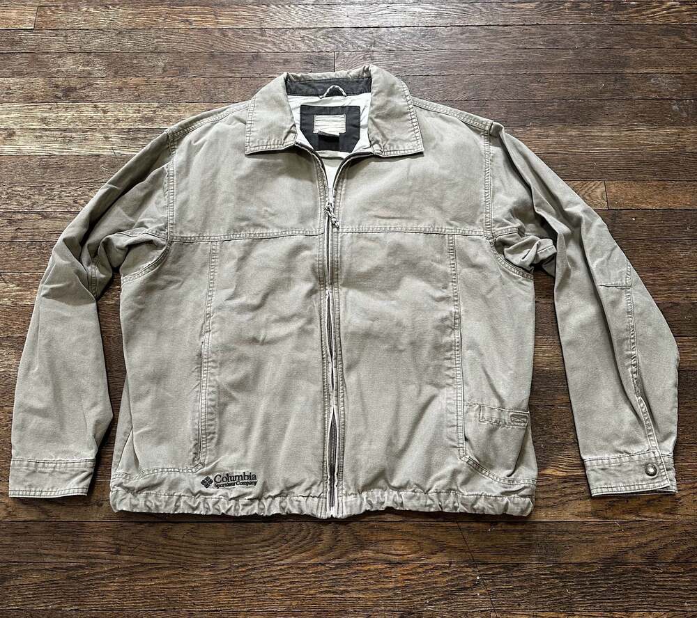 Vintage Columbia Sportswear Men's L Stonewashed Canvas Utility Workwear Jacket L